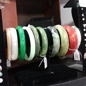 Burmese Jade Carnelian and Banded Agate